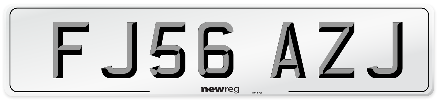 FJ56 AZJ Number Plate from New Reg
